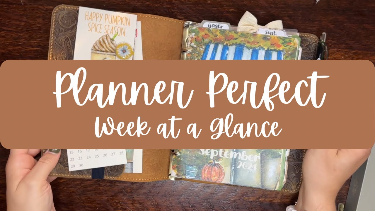 Planner Perfect Week at a Glance Plan With Me!