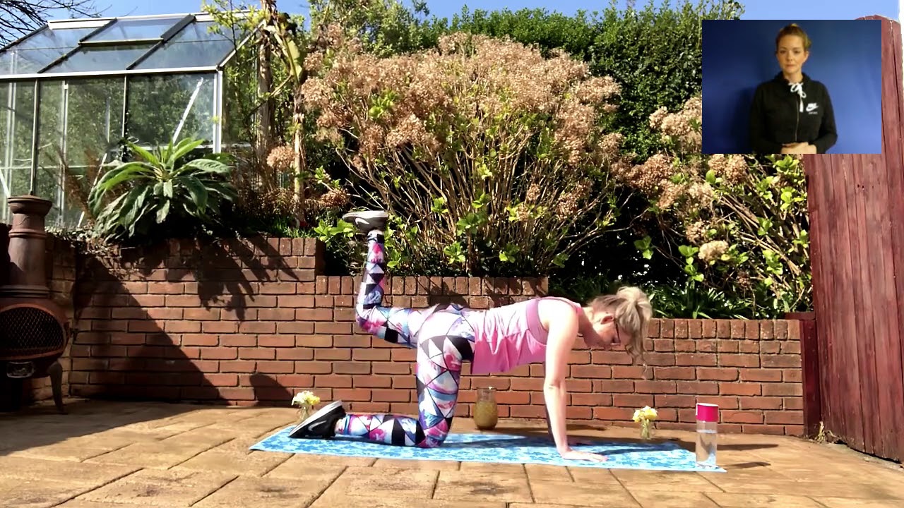 Booty workout with BSL & Subtitles
