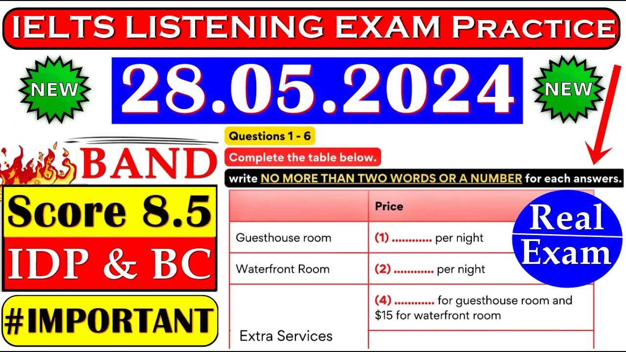IELTS LISTENING PRACTICE TEST 2024 WITH ANSWERS | 28.05.2024