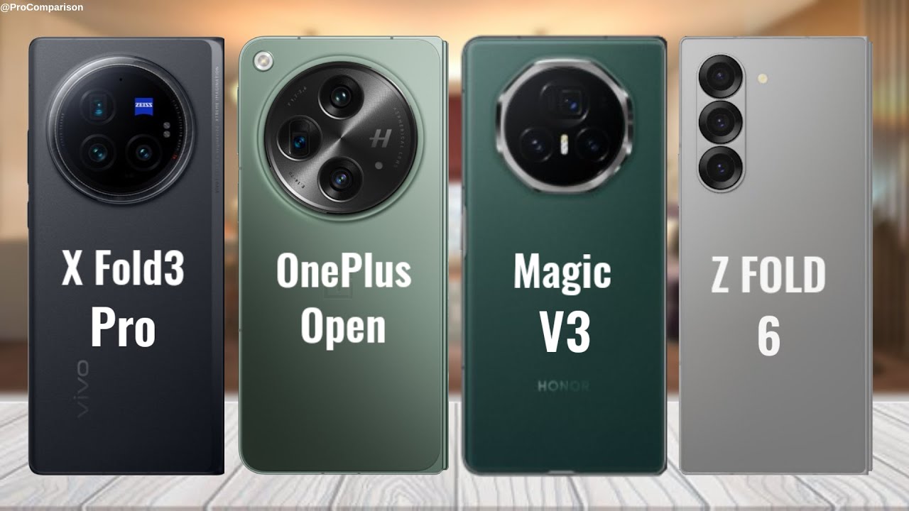 VIVO X Fold 3 Pro vs OnePlus Open vs Honor Magic V3 vs Galaxy  Z Fold 6 || Comparison