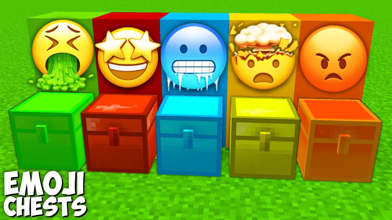 I FOUND EMOJI CHESTS in MINECRAFT ! WHAT`S INSIDE NEW SECRET CHEST ?