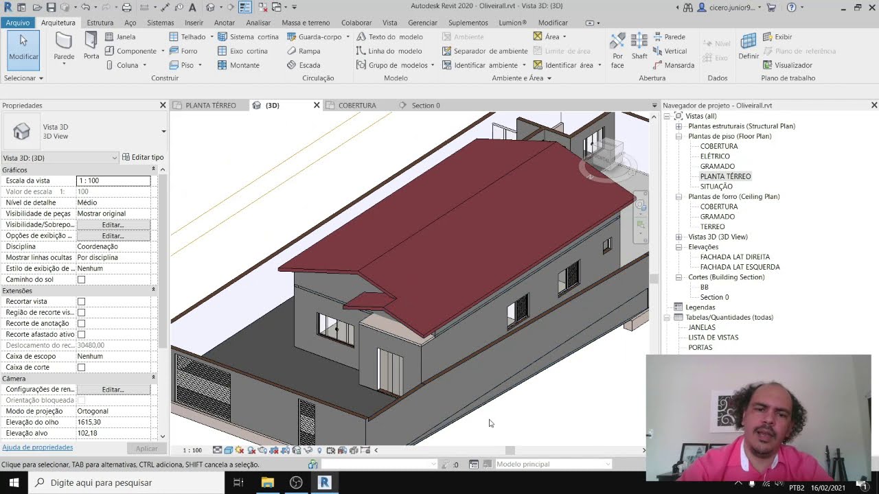 DIQUINHAS DE REVIT - TELHADO ~ CAIBROS, RIPAS E TERÇAS ~REVIT INICIANTE