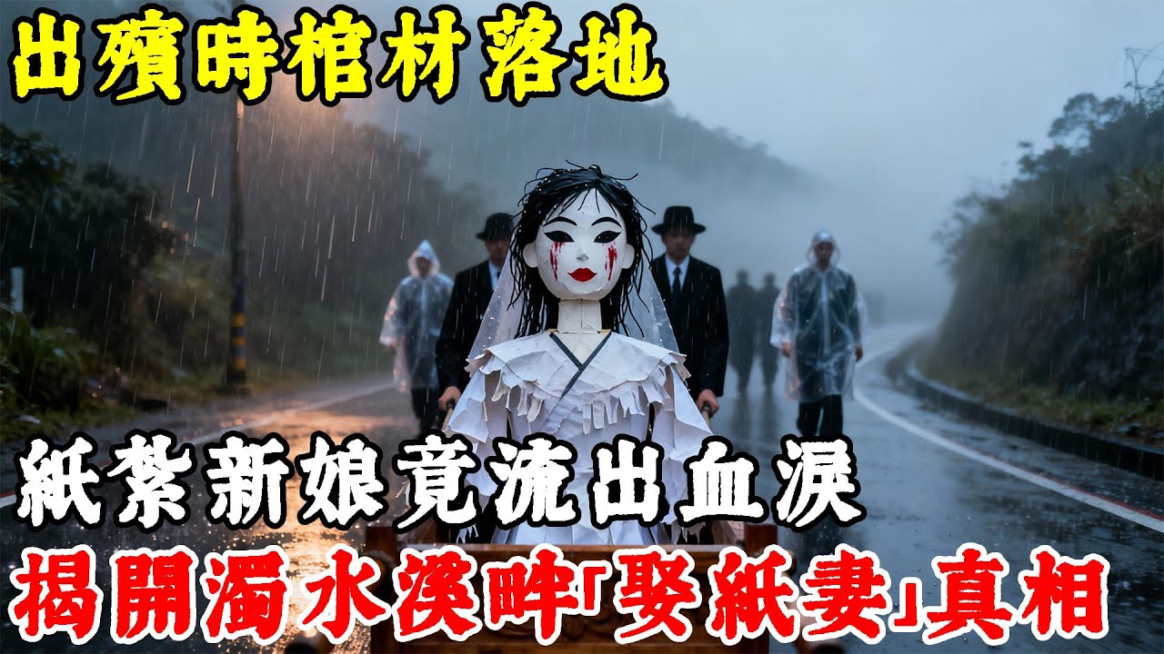 觸犯禁忌！出殯時棺材落地，紙紮新娘竟流出血淚！揭開濁水溪畔「娶紙妻」的恐怖真相。#情感#民間故事#真實故事#中老年生活 #台灣
