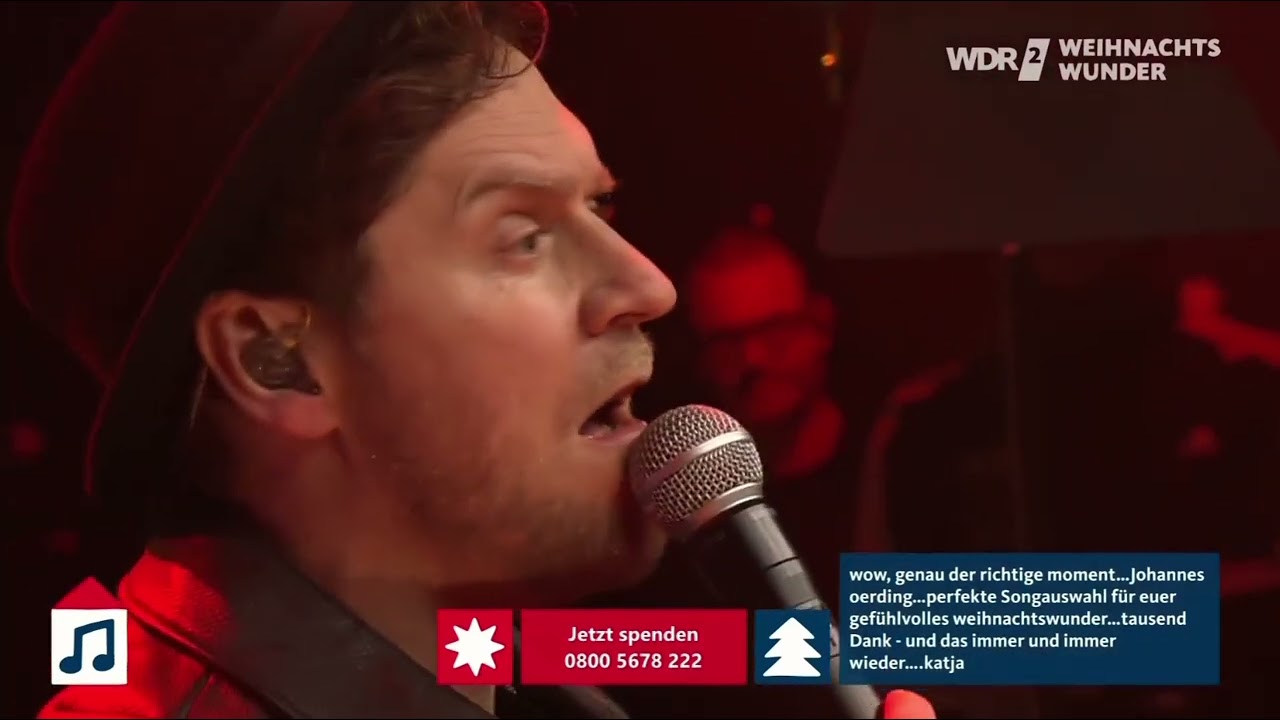 Johannes Oerding: Ich komm nach Haus - Essen WDR 2 Weihnachtswunder Livestream, Essen 14.12.2025