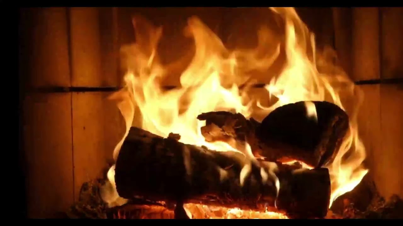 Burning Fireplace  🔥 Cozy Crackling Logs & Soothing Glow for Deep Relaxation