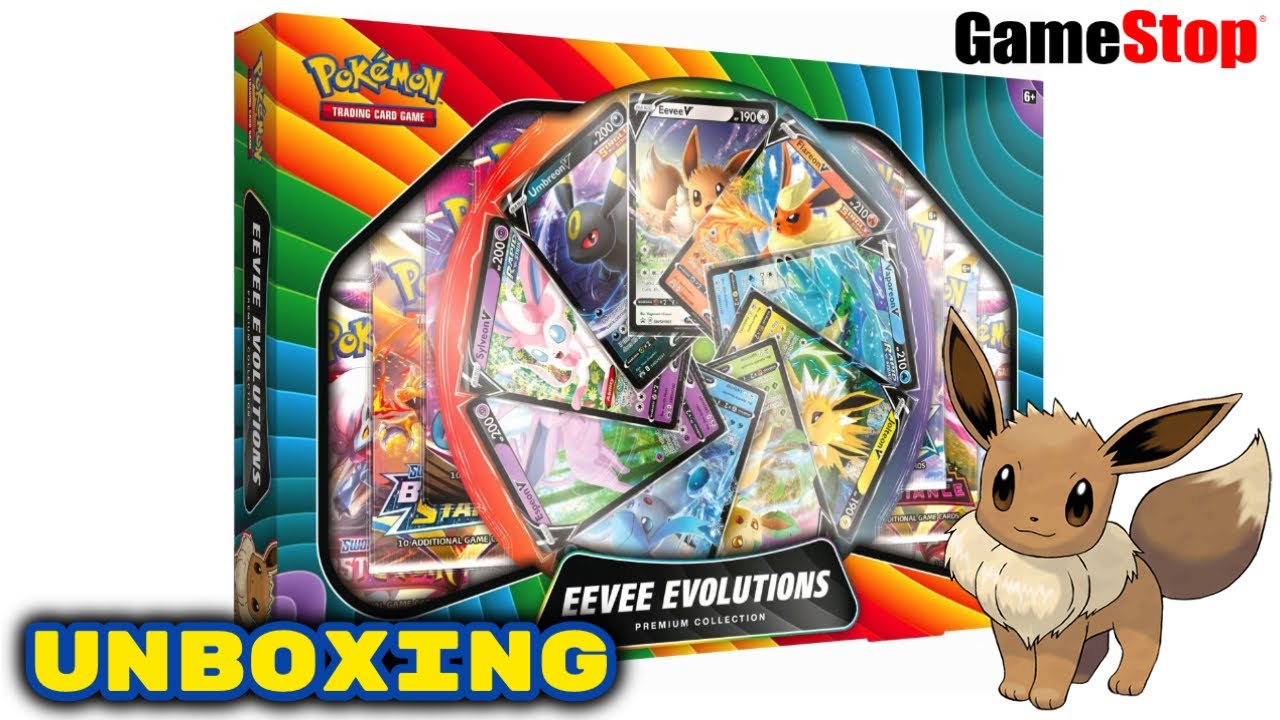 Распаковка покемонов из коллекции Eevee Evolutions Premium — эксклюзив от GameStop