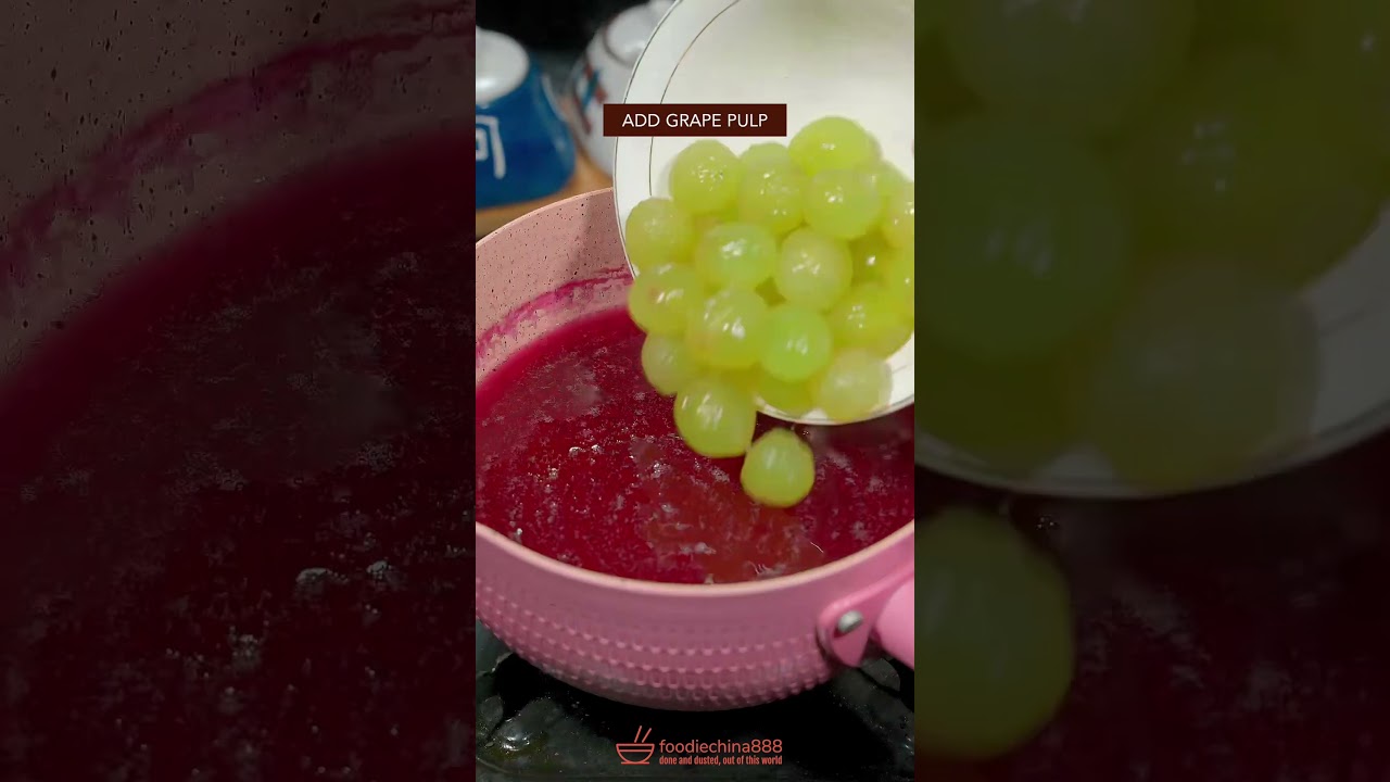 EASY GRAPE JELLY RECIPE #recipe #grape #jelly #cooking #chinesefood #summerrecipe #dessert #fruit