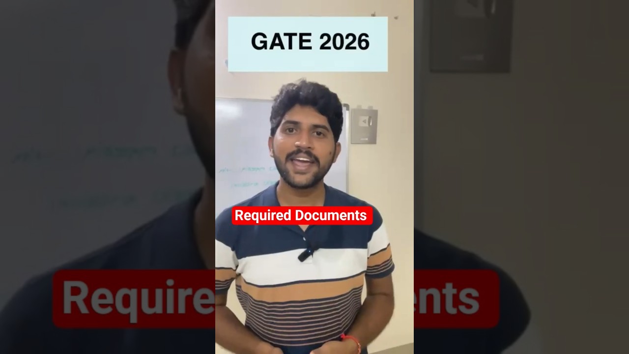Gate 2026 required documents for application form 