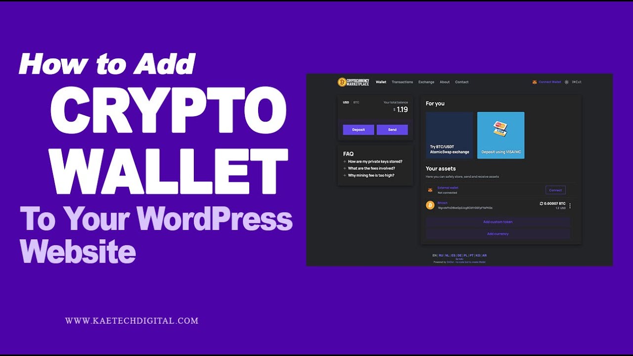 How to add a crypto wallet to your WordPress website | Create A Cryptocurrency Website