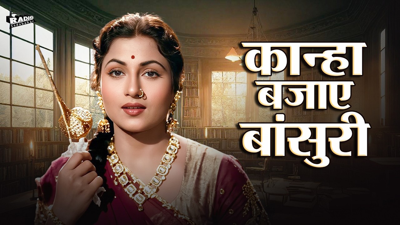 Kanha Bajaye Bansari | Lata Mangeshkar | Ajit | Nalini Jaywant | Nastik (1954) | Classic Old Songs
