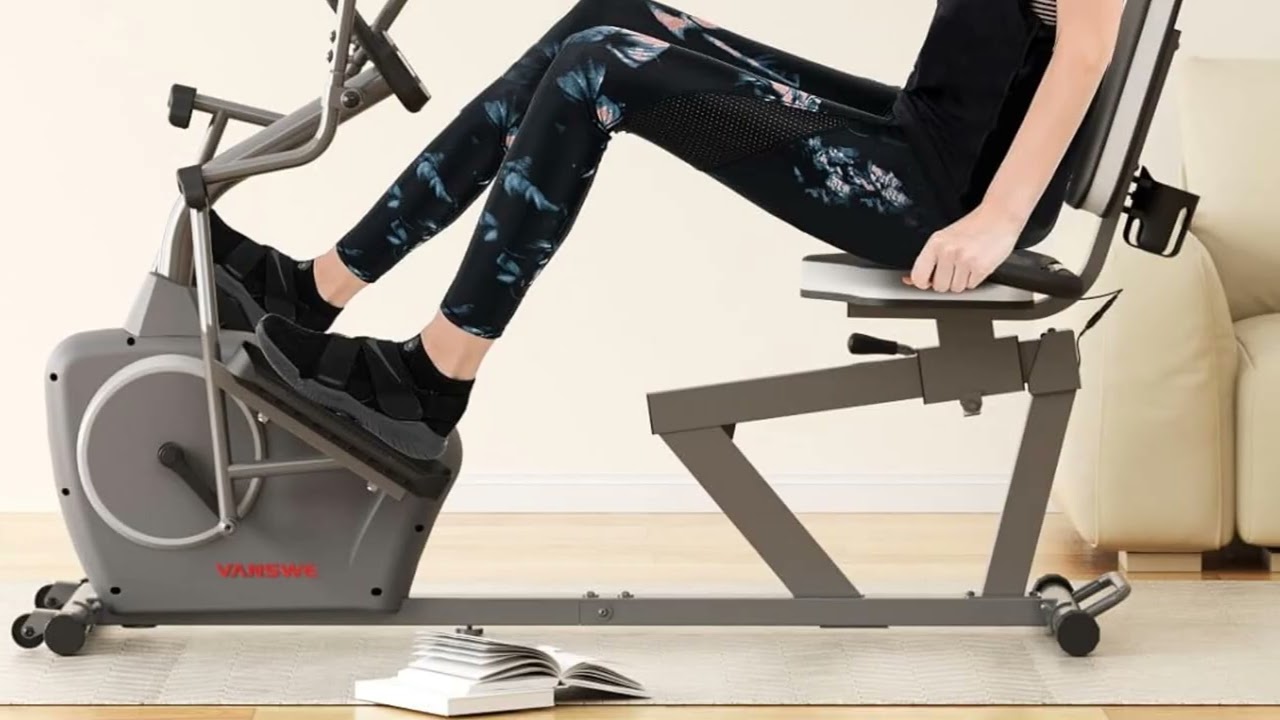 VANSWE Recumbent Elliptical Cross Trainer 🏃‍♂️ Full-Body Low-Impact Exercise Bike with Bluetooth!