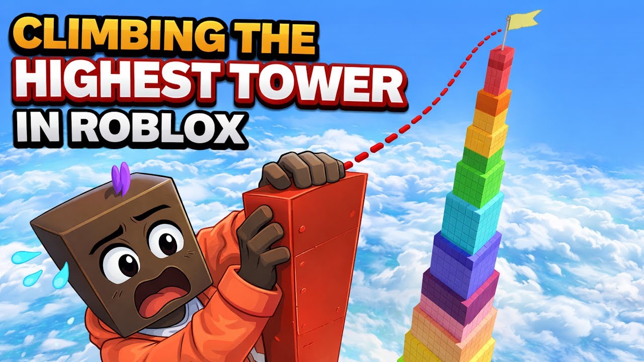 CLIMBING THE HIGHEST TOWER IN ROBLOX