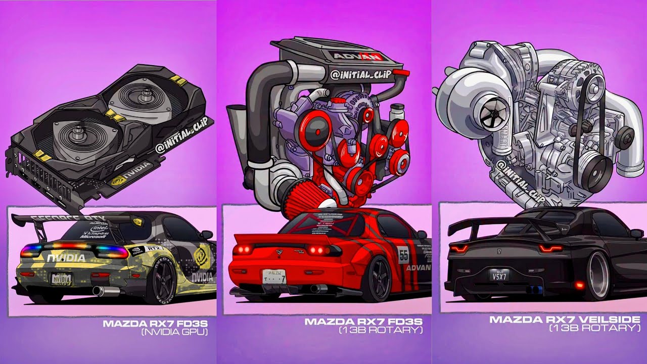 What If Mazda RX7 Used a GPU Engine? 🤯 13B Rotary vs NVIDIA