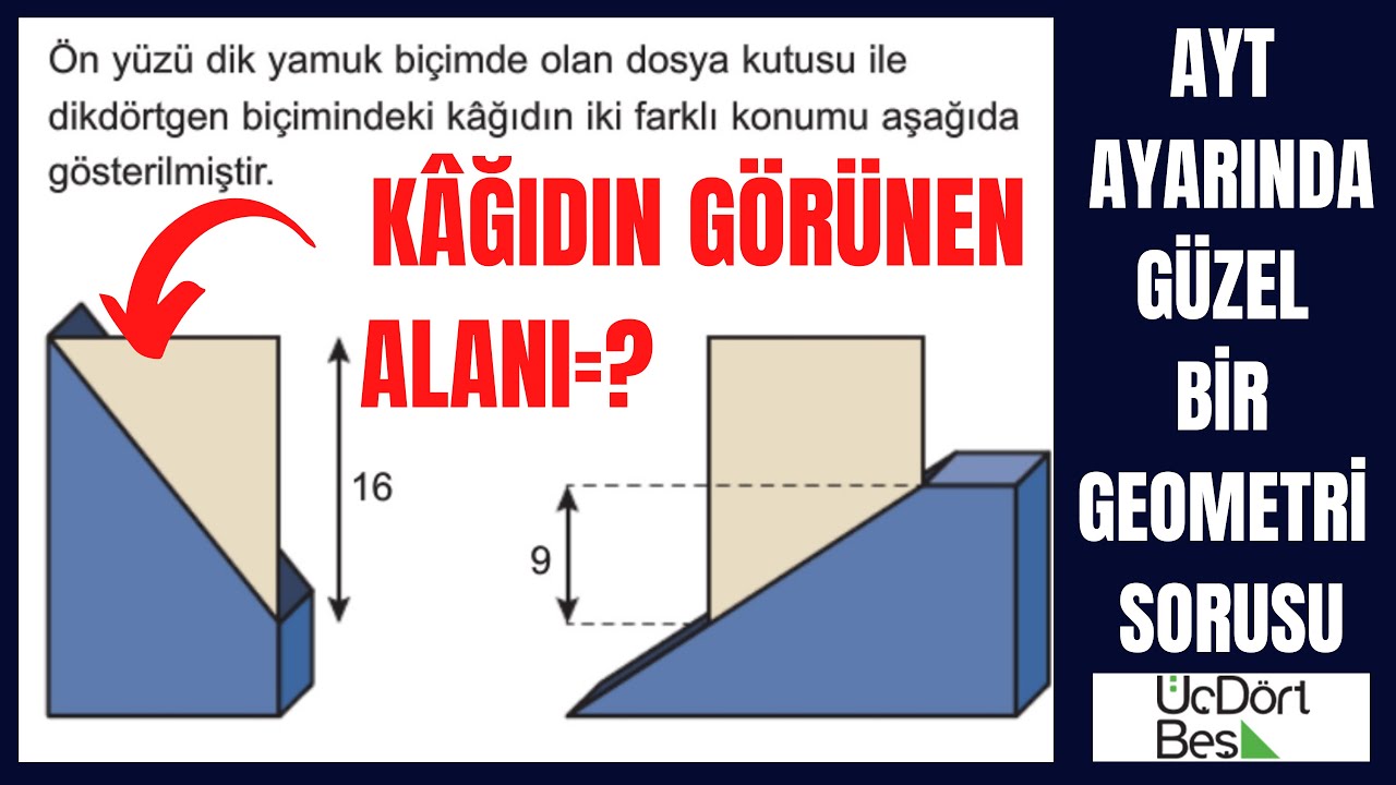 ⭐AYT AYARINDA HOŞ BİR GEOMETRİ SORUSU (345 YAYINLARI)
