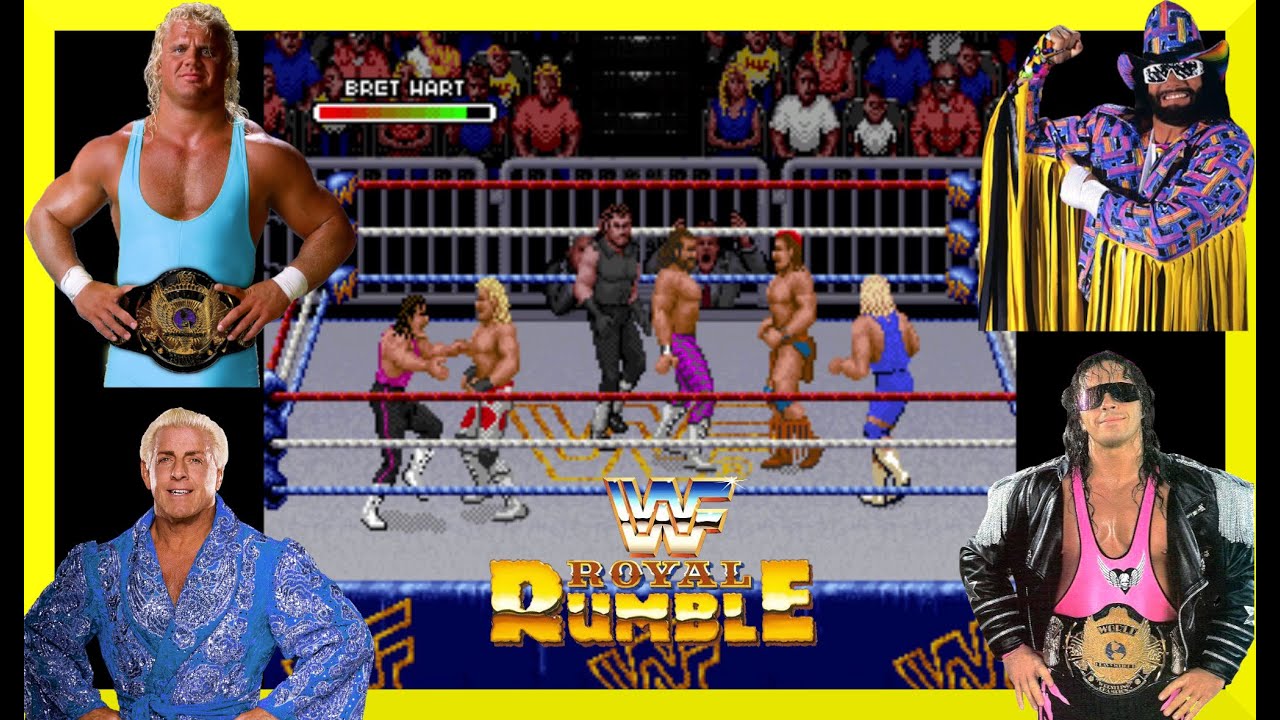 WWF Royal Rumble SNES 1993 Full Match - Bret Hart