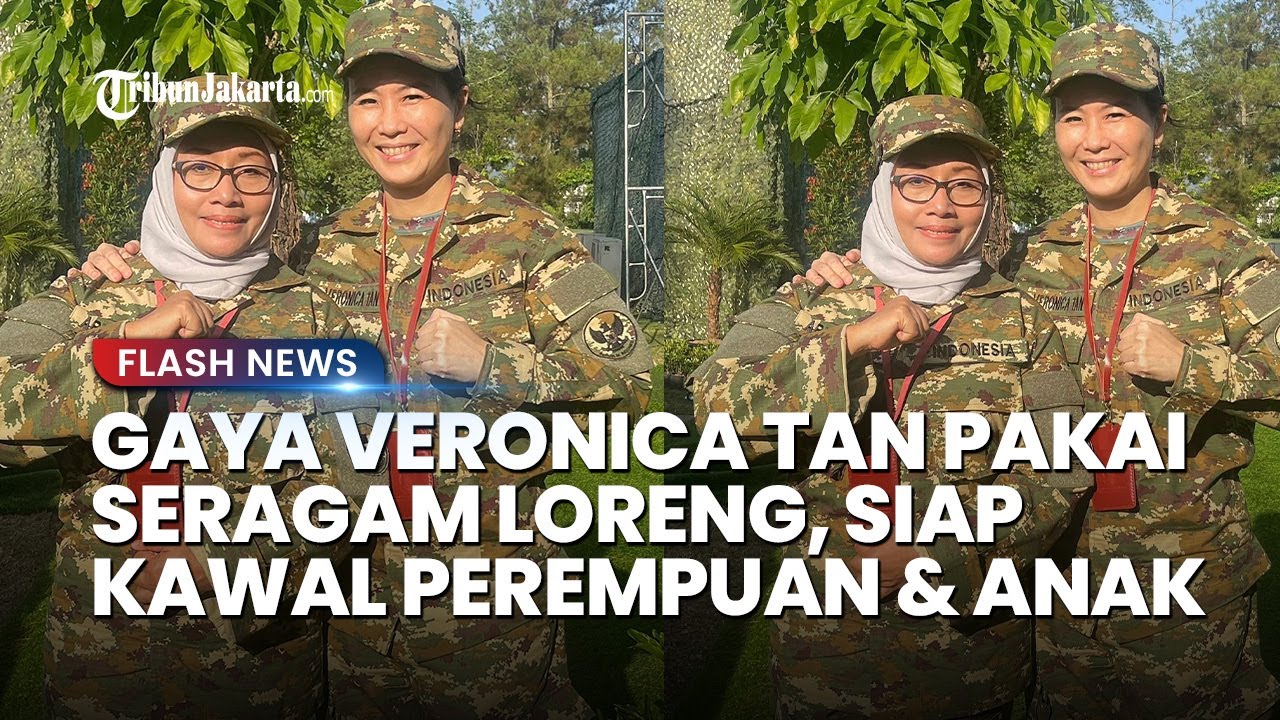 GAYA Veronica Tan Pakai Seragam Loreng di Akmil Magelang, Siap Kawal Perempuan dan Anak