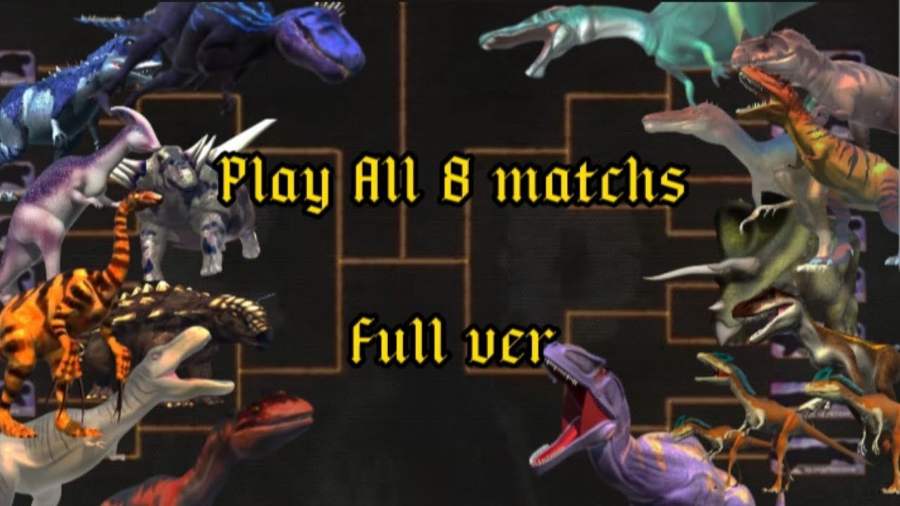 Dinosaur Battle Fanmade Play all 8 matchs Full ver