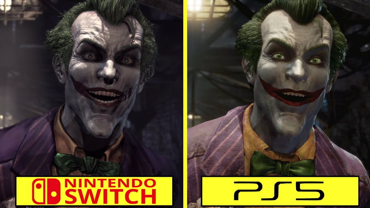 Batman Arkham Asylum: сравнение графики Nintendo Switch и PS5 (трилогия Batman Arkham)