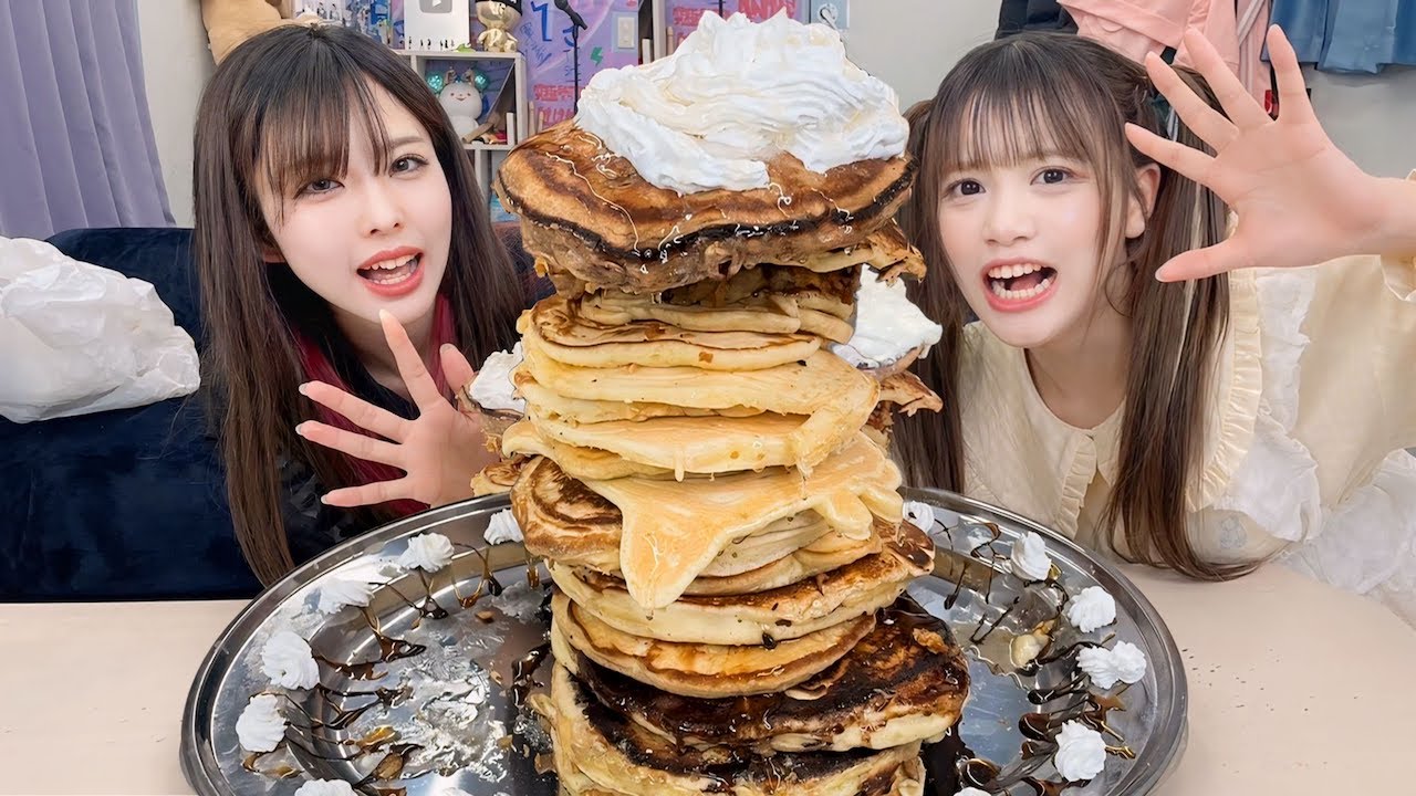 20段の超巨大ホットケーキ作って食べたらキツすぎたwww