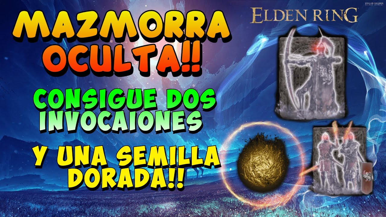 ELDEN RING | MAZMORRA SECRETA😮 INVOCACI&Oacute;N CABALLERO DE LA MELENA ROJA OHGA Y SEMILLA DORADA!