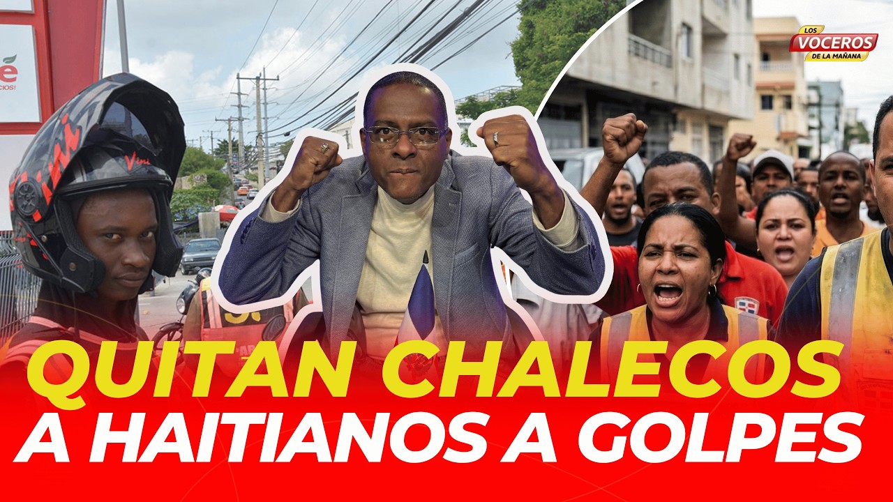 DOMINICANOS HARTOS QUITAN CHALECO A MOTOCONCHOS HAITIANOS EN RD
