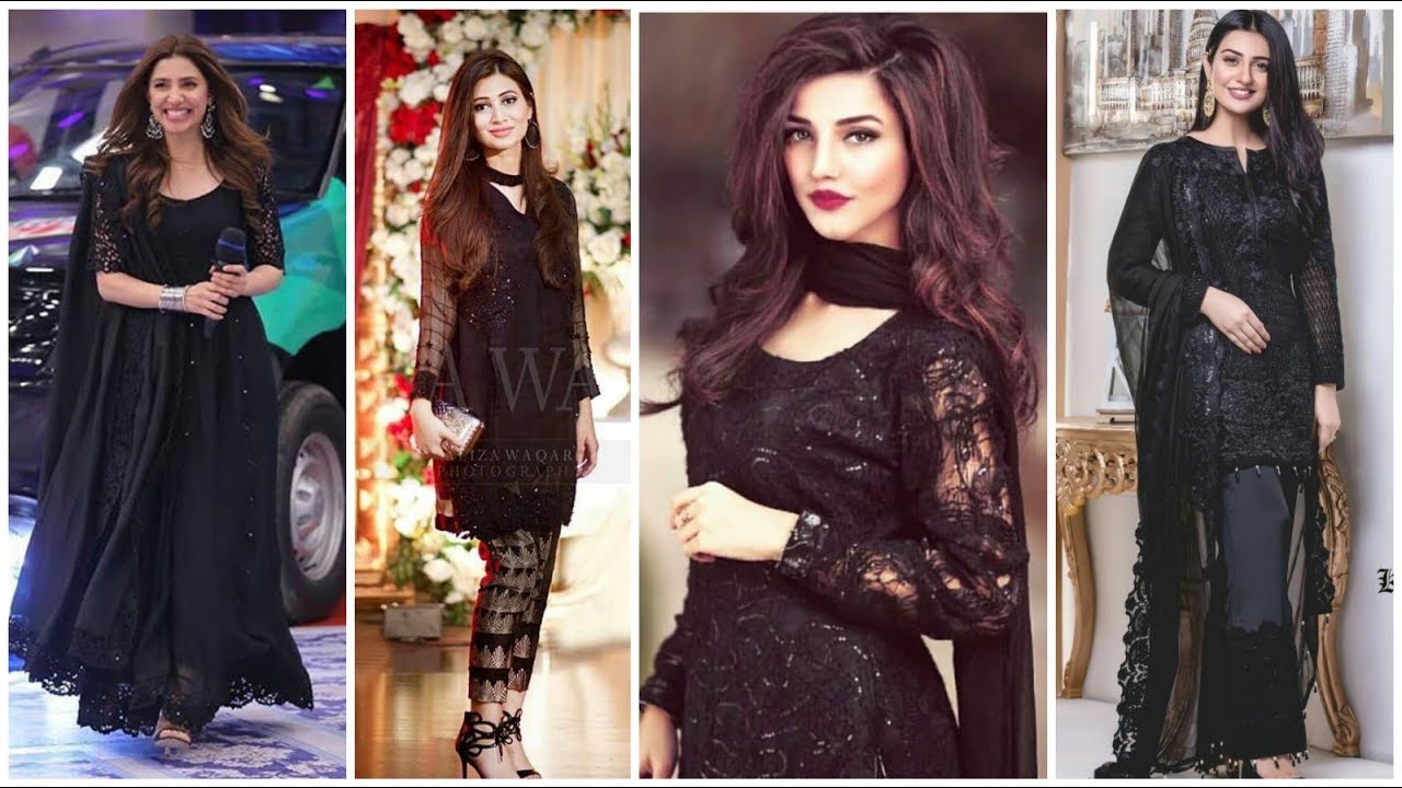 Trendy Fancy Wear Black Dress Design Collection For Girls