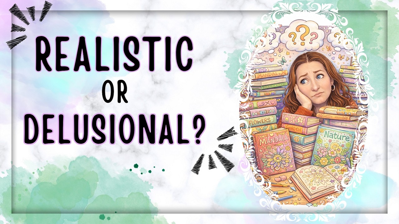Books I want to complete - How Long Will It Take? Reality Check! | Adult Colouring 💜