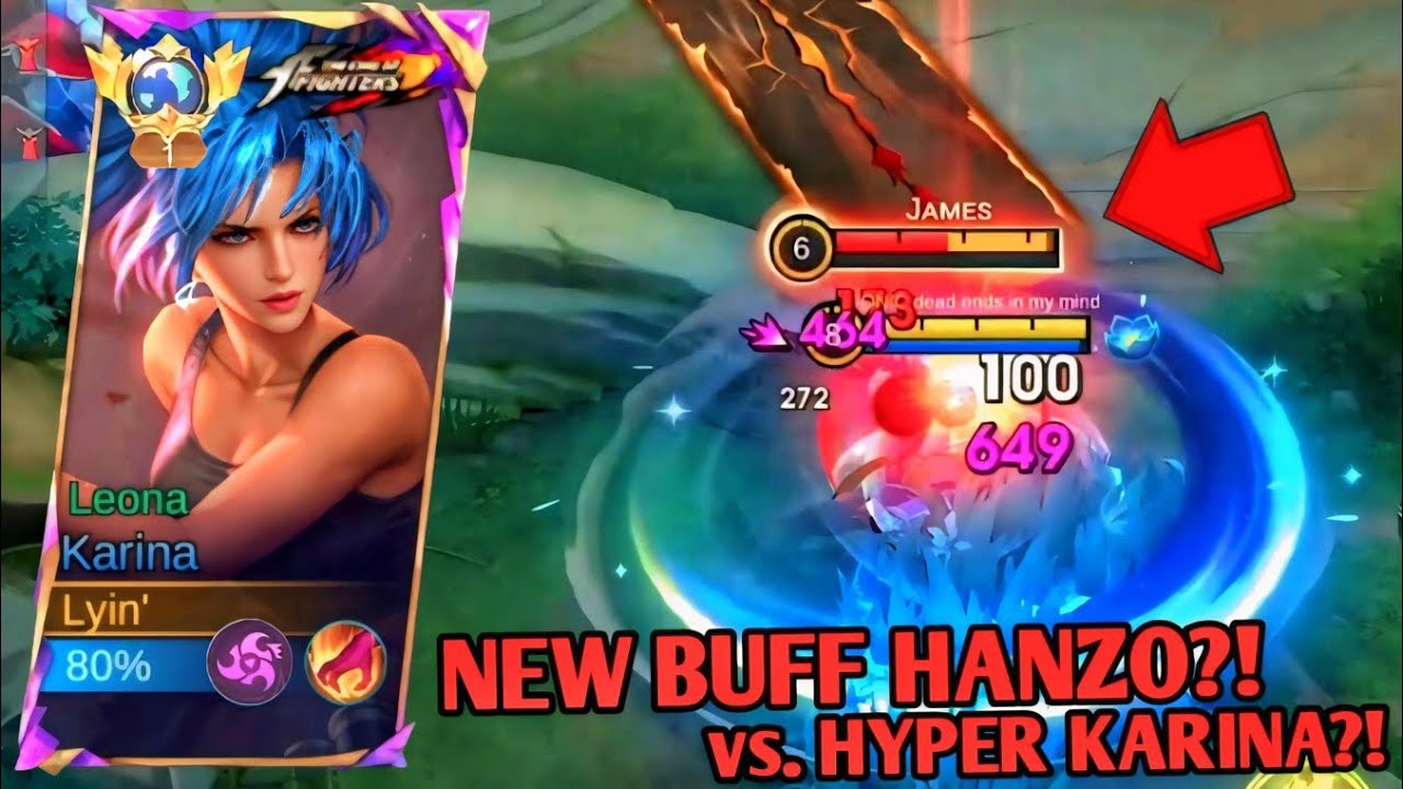 NEW BUFF HANZO VS. HYPER KARINA?! 😱🔥 HANZO CAN'T INVADE?! 🔥 TOP 1 GLOBAL KARINA