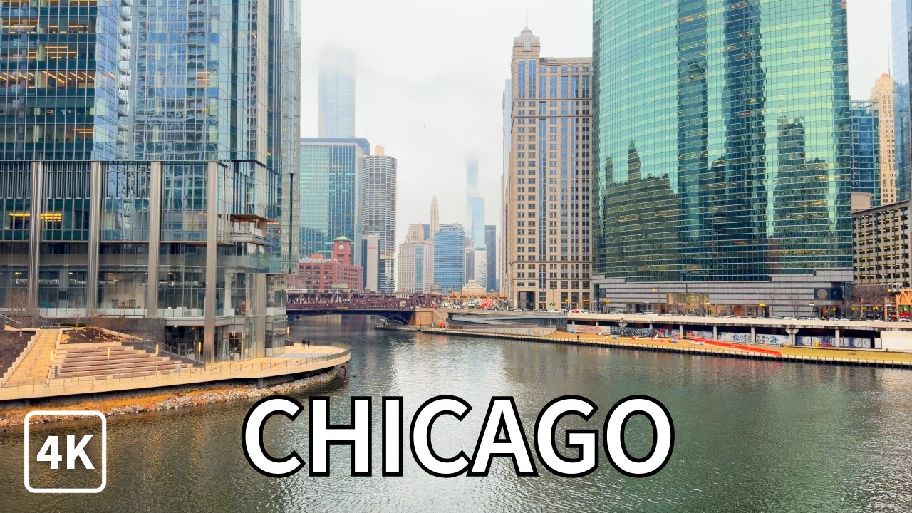 Strolling In Chicago ☁️ Foggy Beautiful Day Walking Tour On Thursday | March 5, 2026 | 4K 60fps