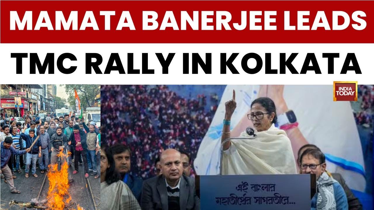 Mamata Banerjee Leads TMC Rally in Kolkata Against ED's 'Misuse' of Power | India Today News