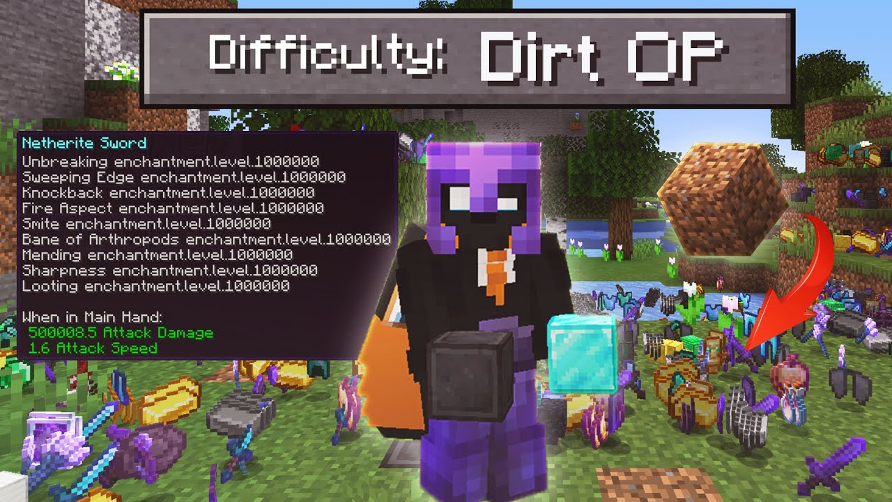 Tamatin Minecraft Tapi DAPET LOOT OVERPOWERED DARI DIRT! (kaya dari dirt)