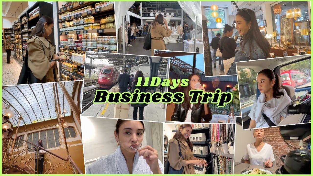 【長期出張の裏側VLOG】11日間のヨーロッパ出張！機内やホテルへの持参グッズ、ショッピング、撮影の裏側をご紹介します♪