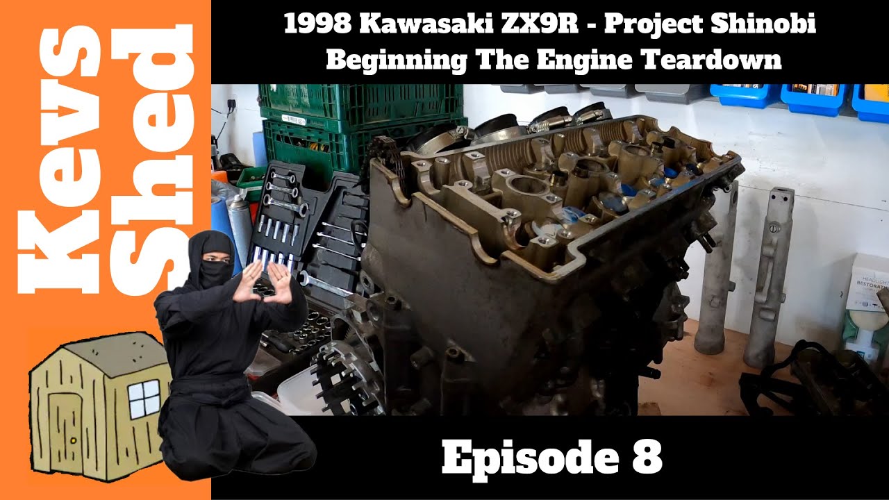 1998 Kawasaki ZX9R - Project Shinobi, Episode 8 - Beginning The Engine Teardown