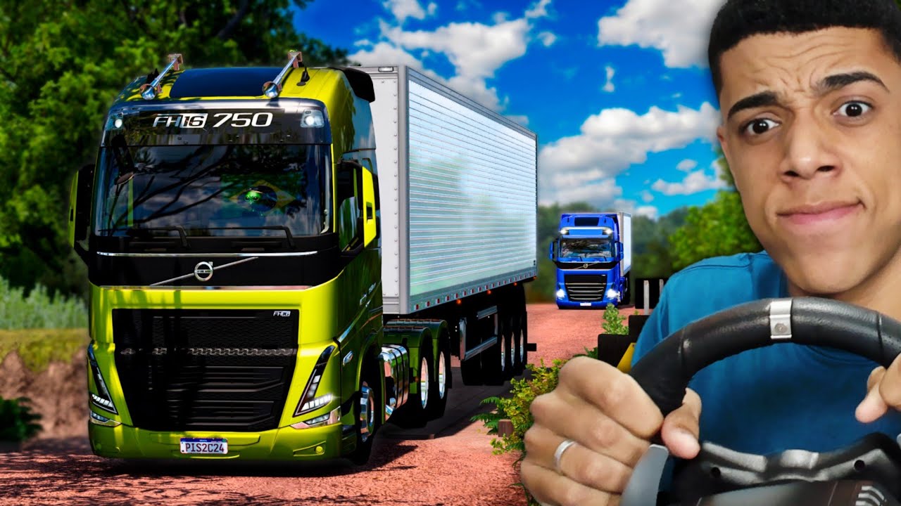 O CAMINHÃO AZUL PERDEU O CONTROLE NA ESTRADA DE TERRA! - EURO TRUCK SIMULATOR 2 + G920