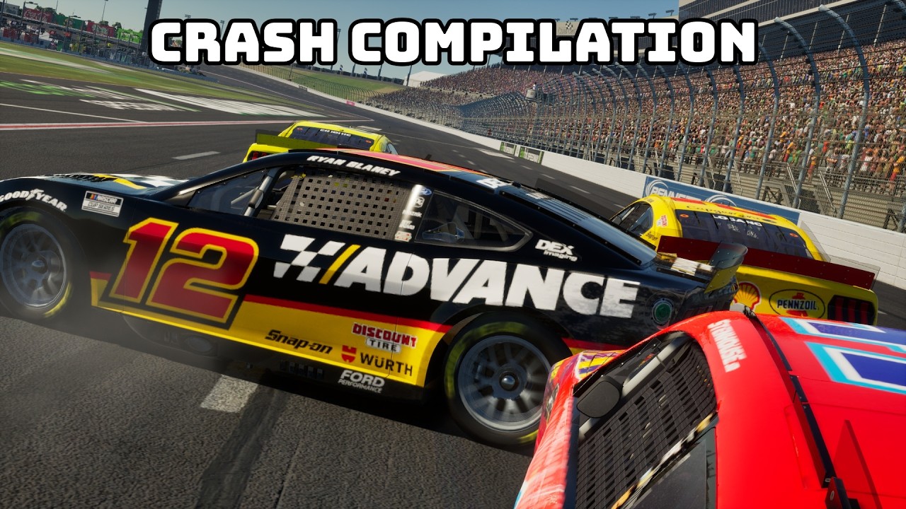 NASCAR 25 Realistic Crash Compilation 23