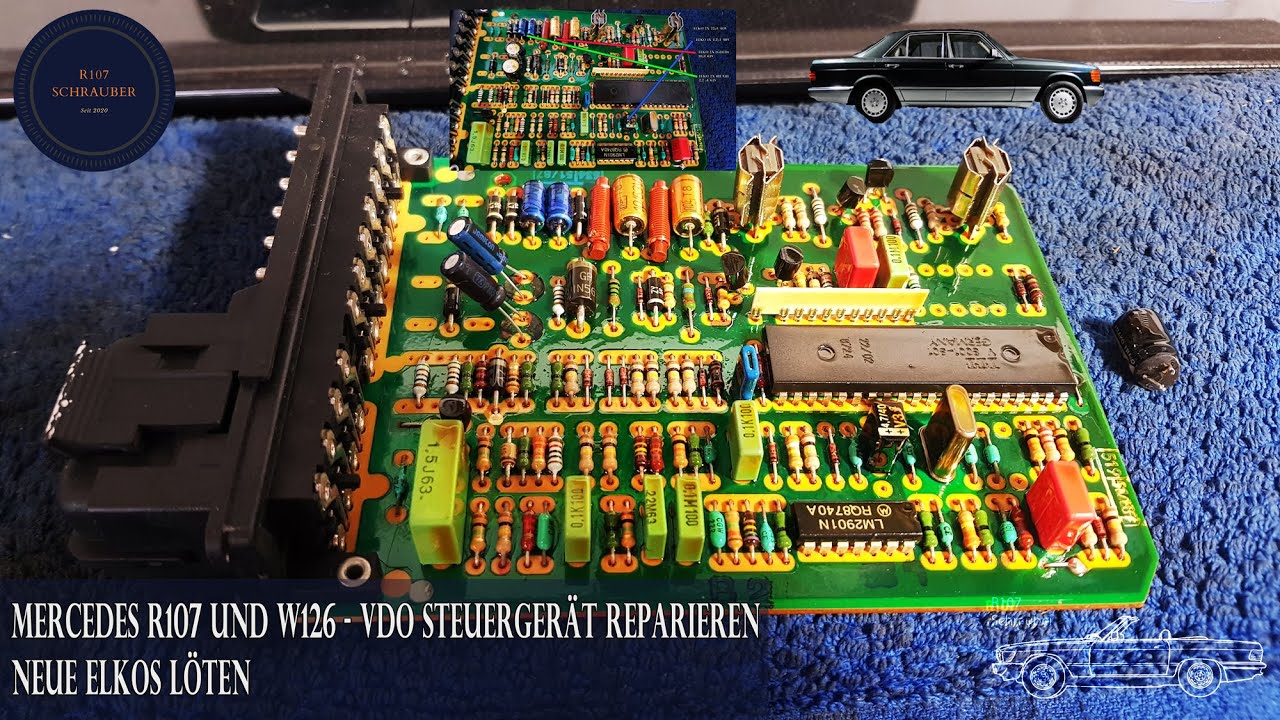 Mercedes Tempomat Steuergerät von VDO neu löten - Steuergerät reparieren für R107 und W126