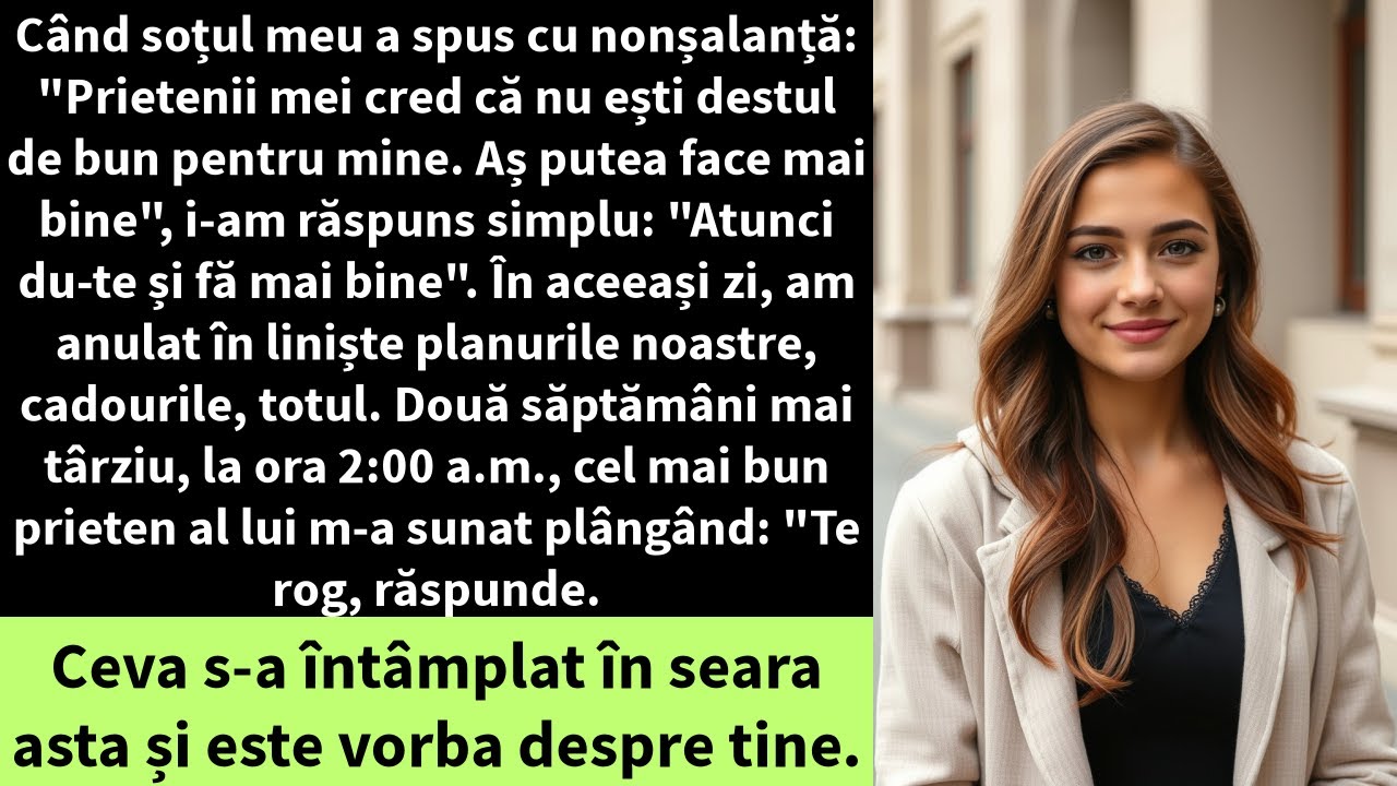 Când soțul meu a spus cu nonșalanță: 