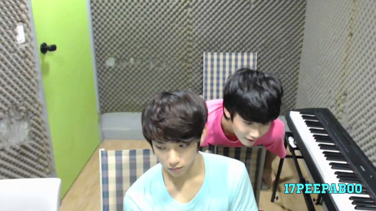 130806 seventeen tv junghan jisoo cute cut singing