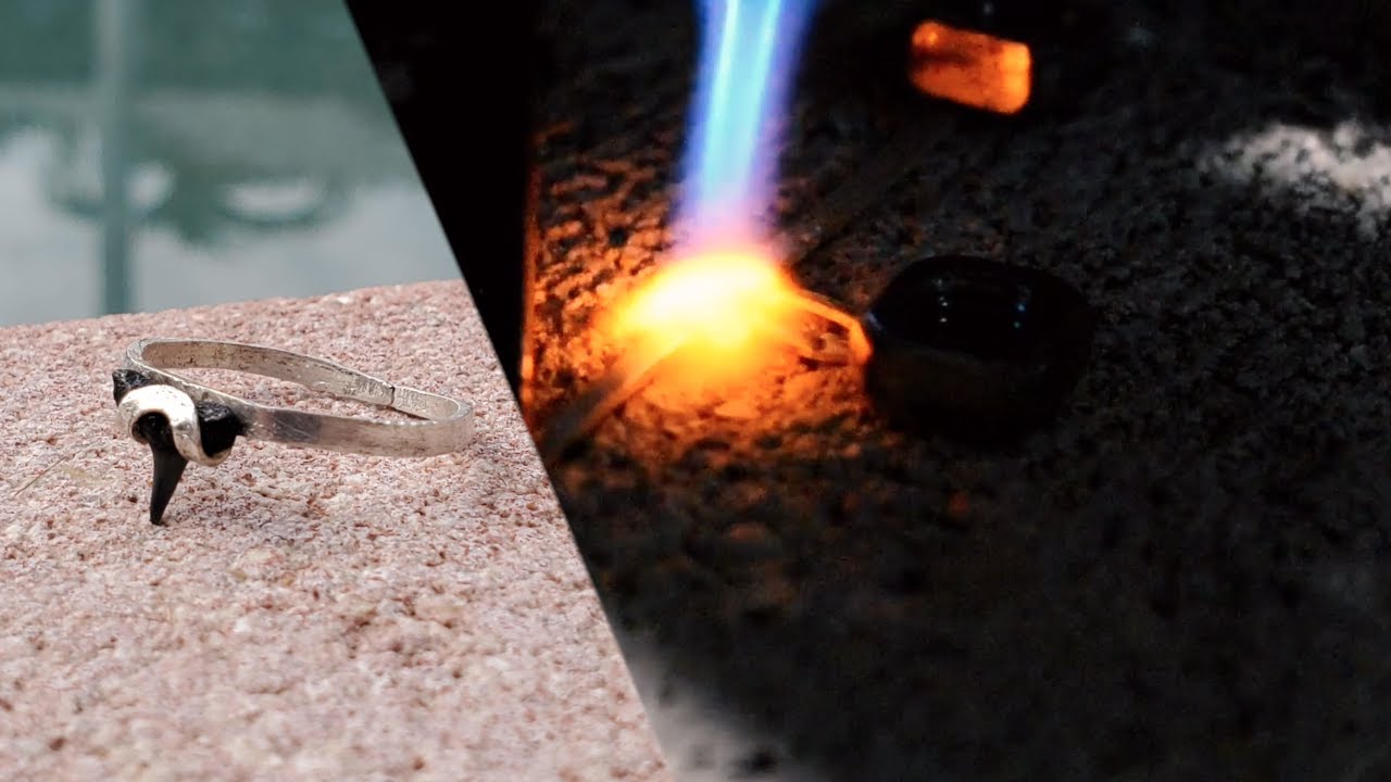 Making a silver shark tooth ring