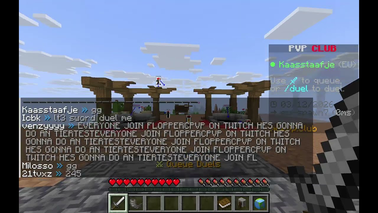 Minecraft crystal pvp + sword pvp