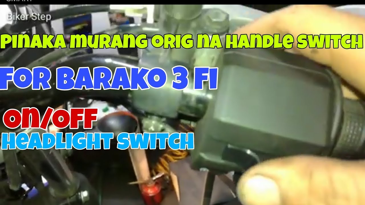 Paano magkabit ng headlight switch kasama yung ilaw ng speedometer? Barako 3 Fi, using Bajaj Handle