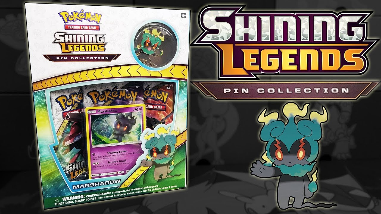 Pokemon Shining Legends Marshadow Pin Collection Box Opening! | Pokemon Cards