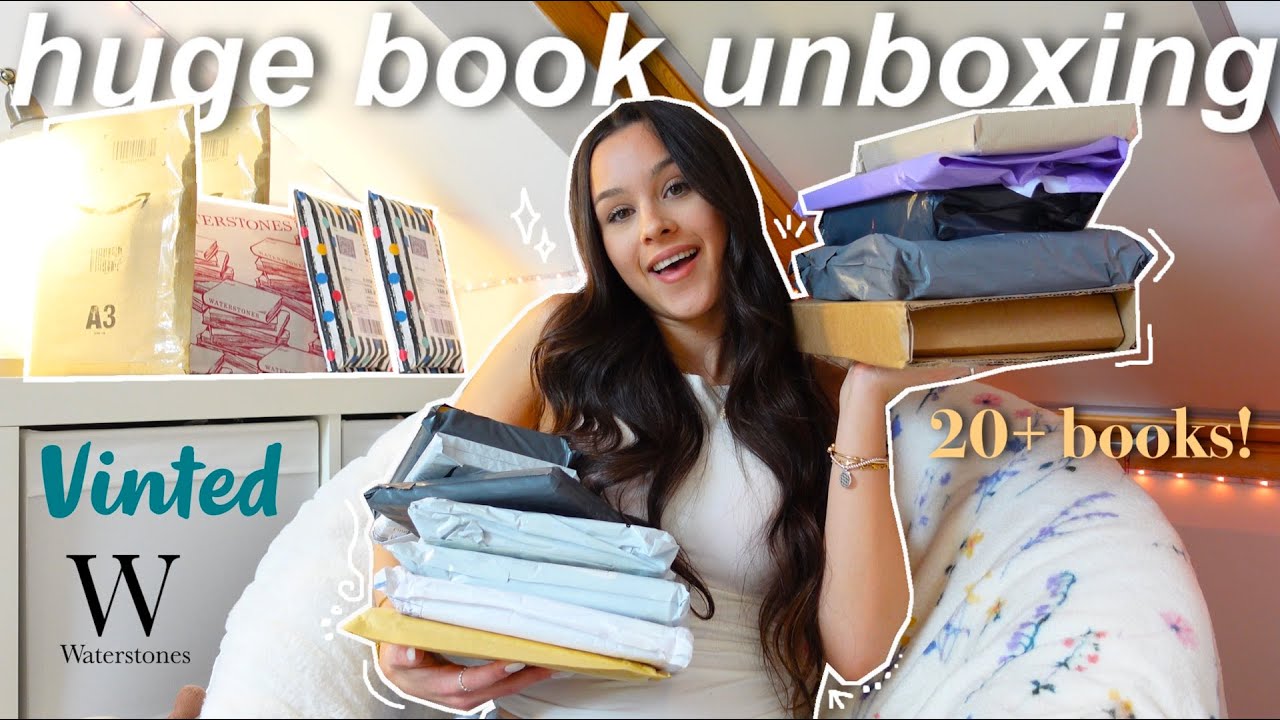 huge book unboxing haul 📦 new & second hand books 💫