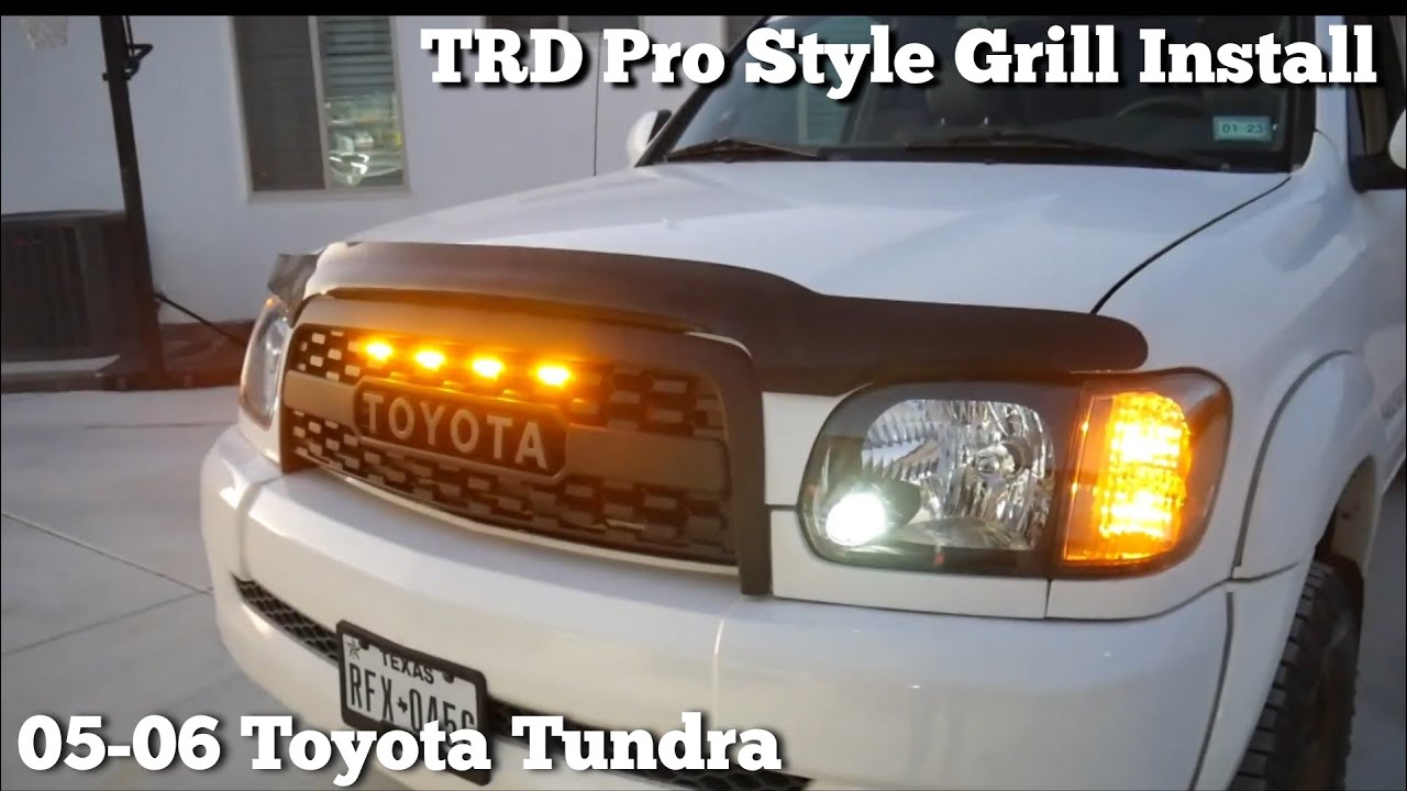 DIY 05-06 Toyota Tundra Aftermarket Grill Install - TRD Replica with LED Lights