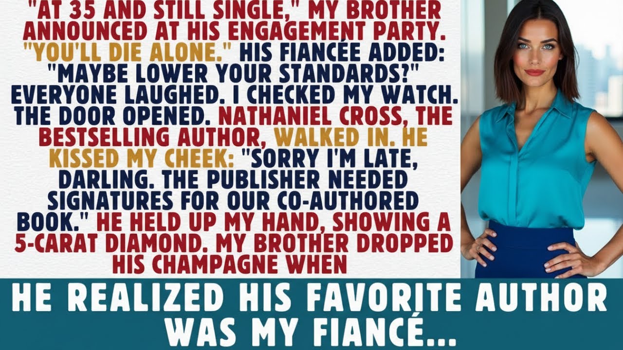 Brother Mocked Me at His Engagement Party — Then My Bestselling Author Fiancé Walked In