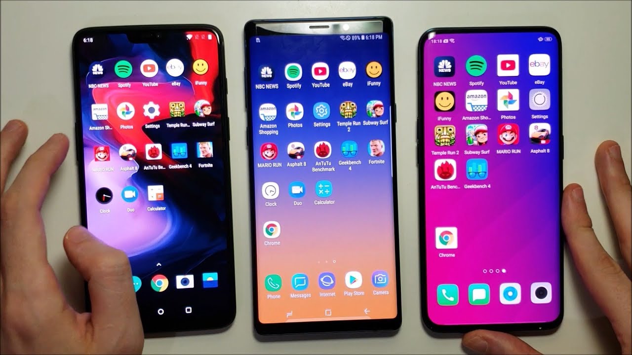 8GB RAM Multitasking- OnePlus 6 vs Galaxy Note 9 vs Oppo Find X