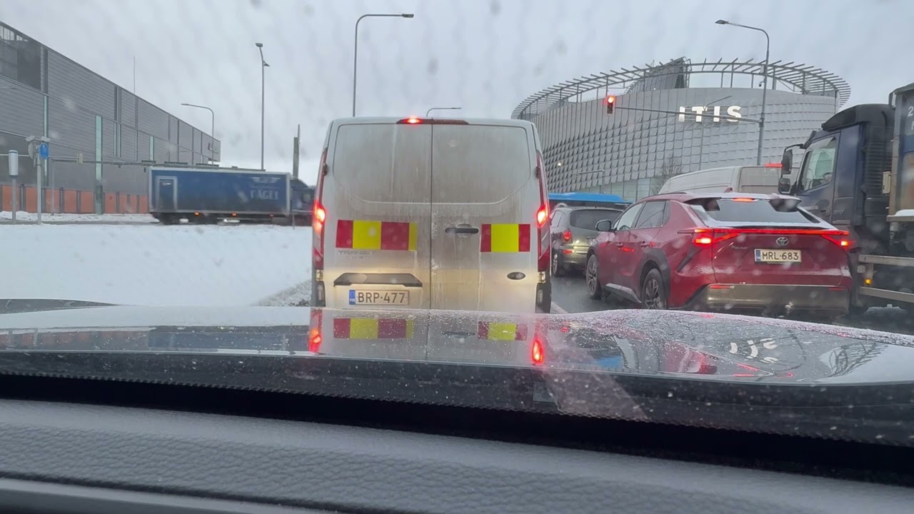 Winter Helsinki weather | Finland city Helsinki one side view | Car ride | Bd vlog finland 