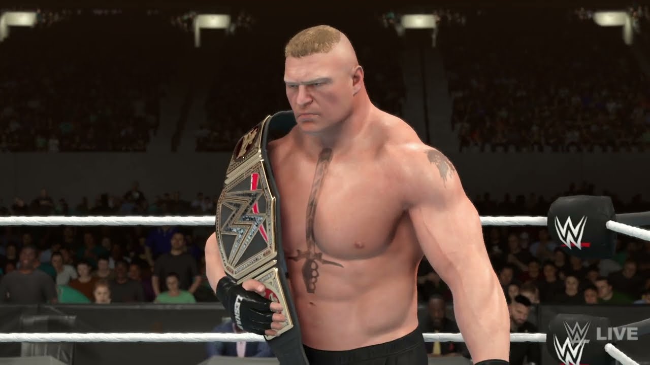 WWE 2K26 Брок Леснар против Джона Сины — Матч за титул чемпиона мира WWE в тяжелом весе: Ночь чем...