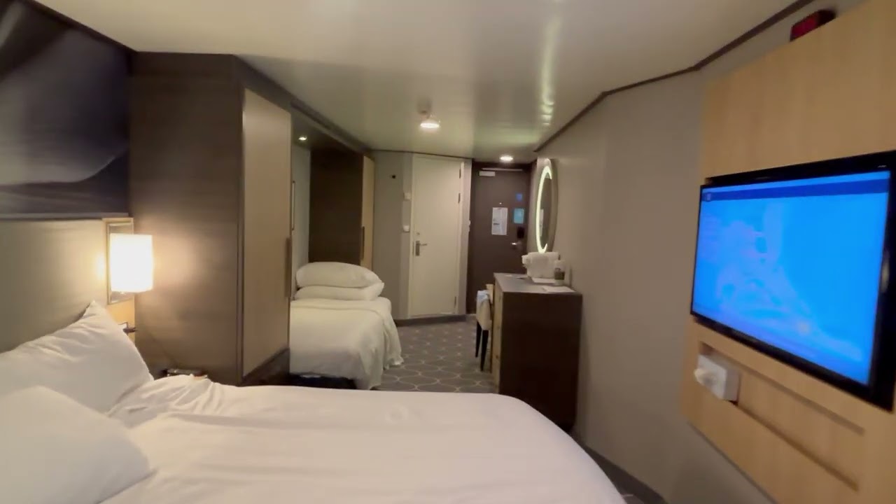 Tour of Boardwalk Balcony cabin 14703 onboard Symphony of the Seas.
