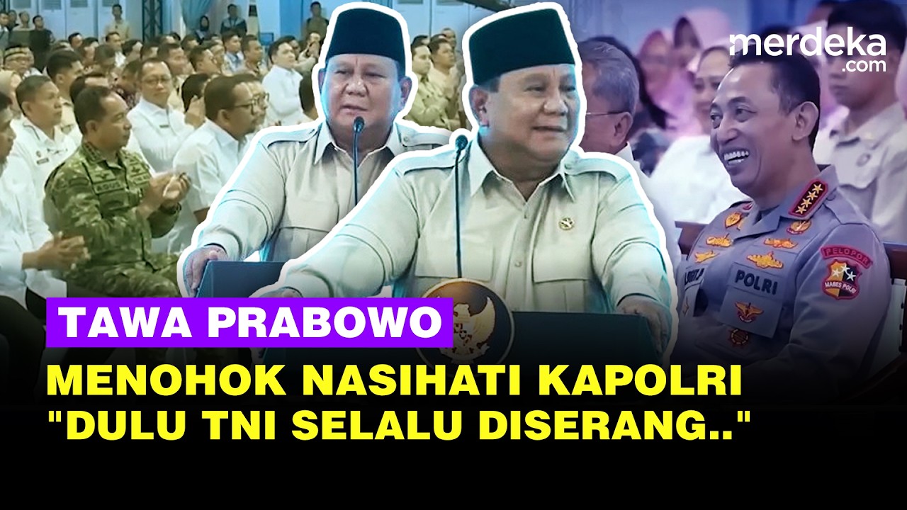 Menohok Tawa Prabowo Nasihati Kapolri: Dulu TNI Diserang, Ya Polisi Tabahlah Jadi Sasaran